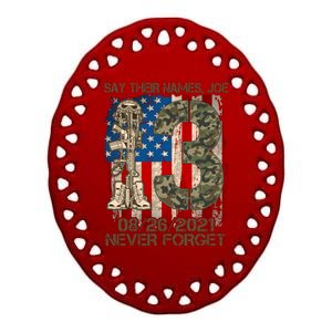 Say Their Names Joe 082621 Never Forget Ceramic Oval Ornament