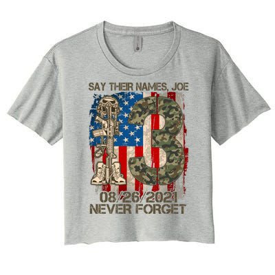 Say Their Names Joe 082621 Never Forget Women's Crop Top Tee