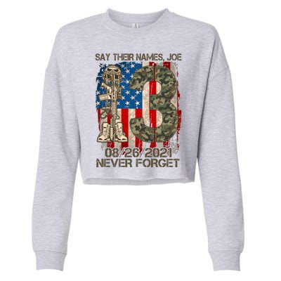 Say Their Names Joe 082621 Never Forget Cropped Pullover Crew