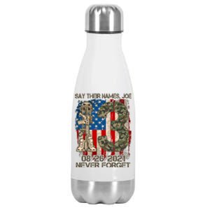 Say Their Names Joe 082621 Never Forget Stainless Steel Insulated Water Bottle