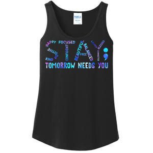 Stay Tomorrow Needs You Suicide Prevention Awareness Week Ladies Essential Tank