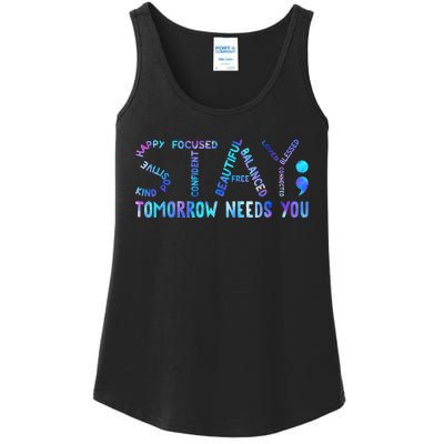 Stay Tomorrow Needs You Suicide Prevention Awareness Week Ladies Essential Tank