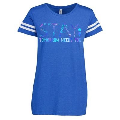 Stay Tomorrow Needs You Suicide Prevention Awareness Week Enza Ladies Jersey Football T-Shirt