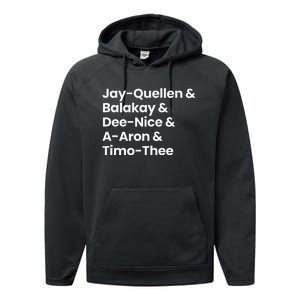 SUBSTITUTE TEACHER NAMES Performance Fleece Hoodie