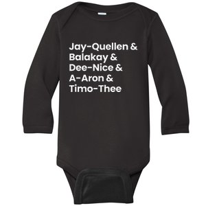 SUBSTITUTE TEACHER NAMES Baby Long Sleeve Bodysuit