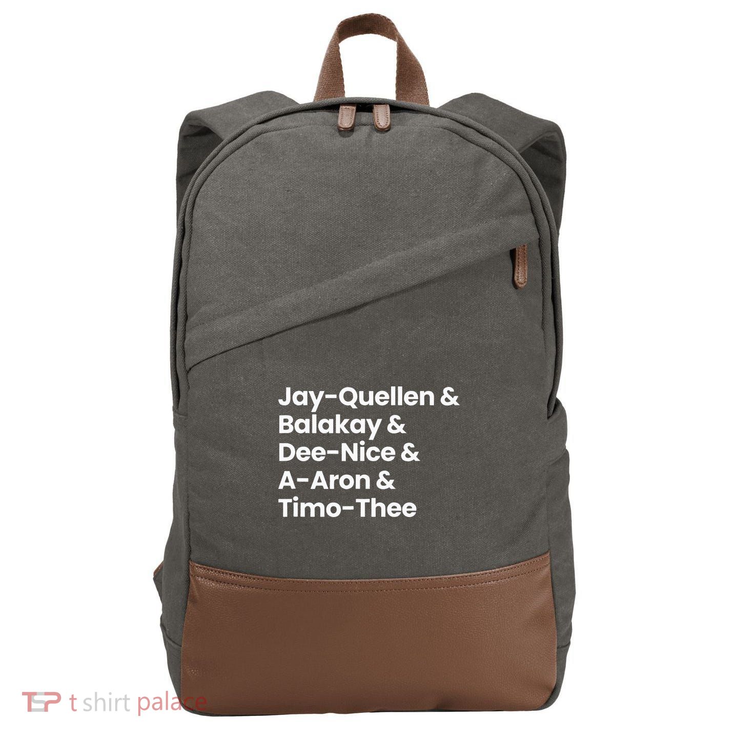 SUBSTITUTE TEACHER NAMES Cotton Canvas Backpack