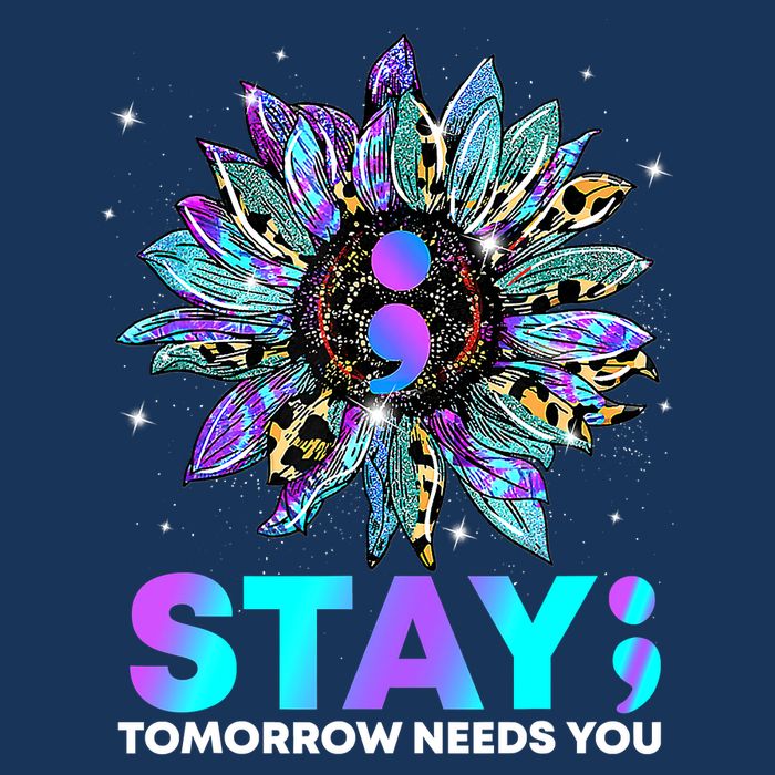 Stay Tomrrow Needs You Suicide Prevention Awareness 7 Panel Mesh Trucker Snapback Hat