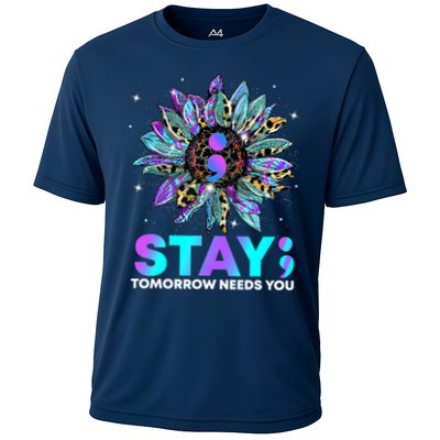 Stay Tomrrow Needs You Suicide Prevention Awareness Performance Shirt