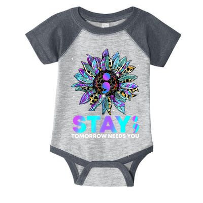 Stay Tomrrow Needs You Suicide Prevention Awareness Infant Baby Jersey Bodysuit
