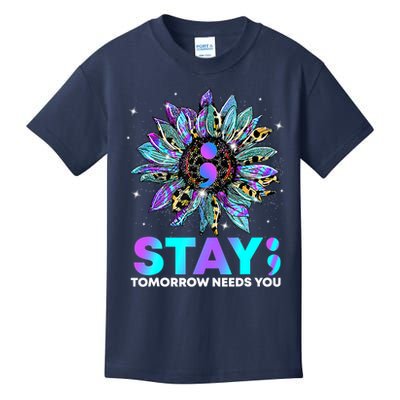 Stay Tomrrow Needs You Suicide Prevention Awareness Kids T-Shirt