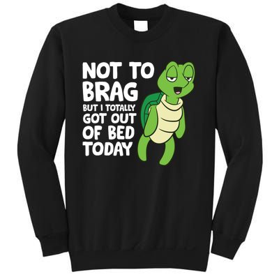 Sea Turtle Not To Brag But I Totally Got Out Of Bed Today Sweatshirt