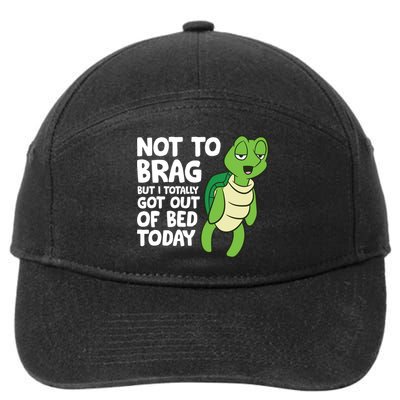 Sea Turtle Not To Brag But I Totally Got Out Of Bed Today 7-Panel Snapback Hat
