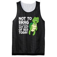 Sea Turtle Not To Brag But I Totally Got Out Of Bed Today Mesh Reversible Basketball Jersey Tank