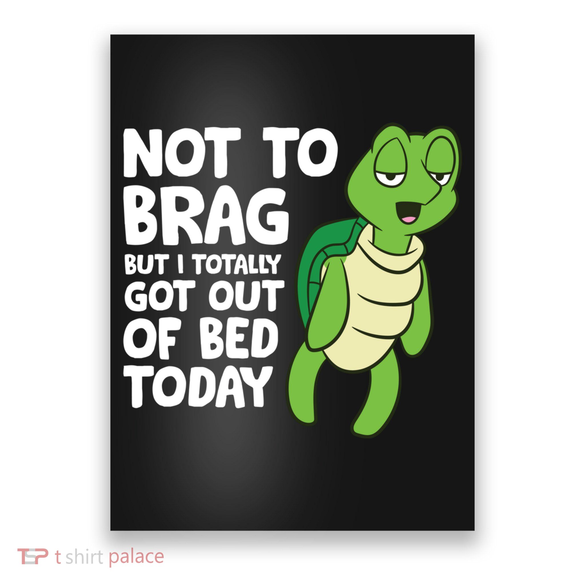 Sea Turtle Not To Brag But I Totally Got Out Of Bed Today Poster