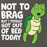 Sea Turtle Not To Brag But I Totally Got Out Of Bed Today Cotton Canvas Backpack
