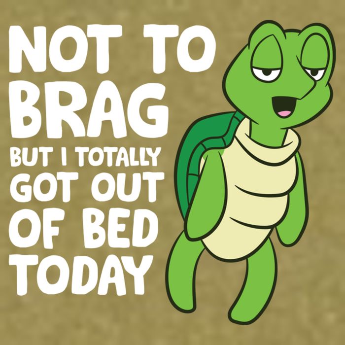 Sea Turtle Not To Brag But I Totally Got Out Of Bed Today Garment-Dyed Women's Muscle Tee