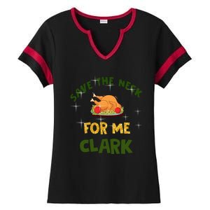 Save The Neck For Me Clark Christmas Ladies Halftime Notch Neck Tee