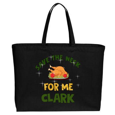 Save The Neck For Me Clark Christmas Cotton Canvas Jumbo Tote