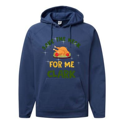 Save The Neck For Me Clark Christmas Performance Fleece Hoodie