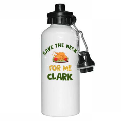 Save The Neck For Me Clark Christmas Aluminum Water Bottle 