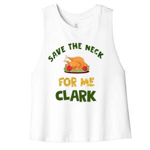 Save The Neck For Me Clark Christmas Women's Racerback Cropped Tank