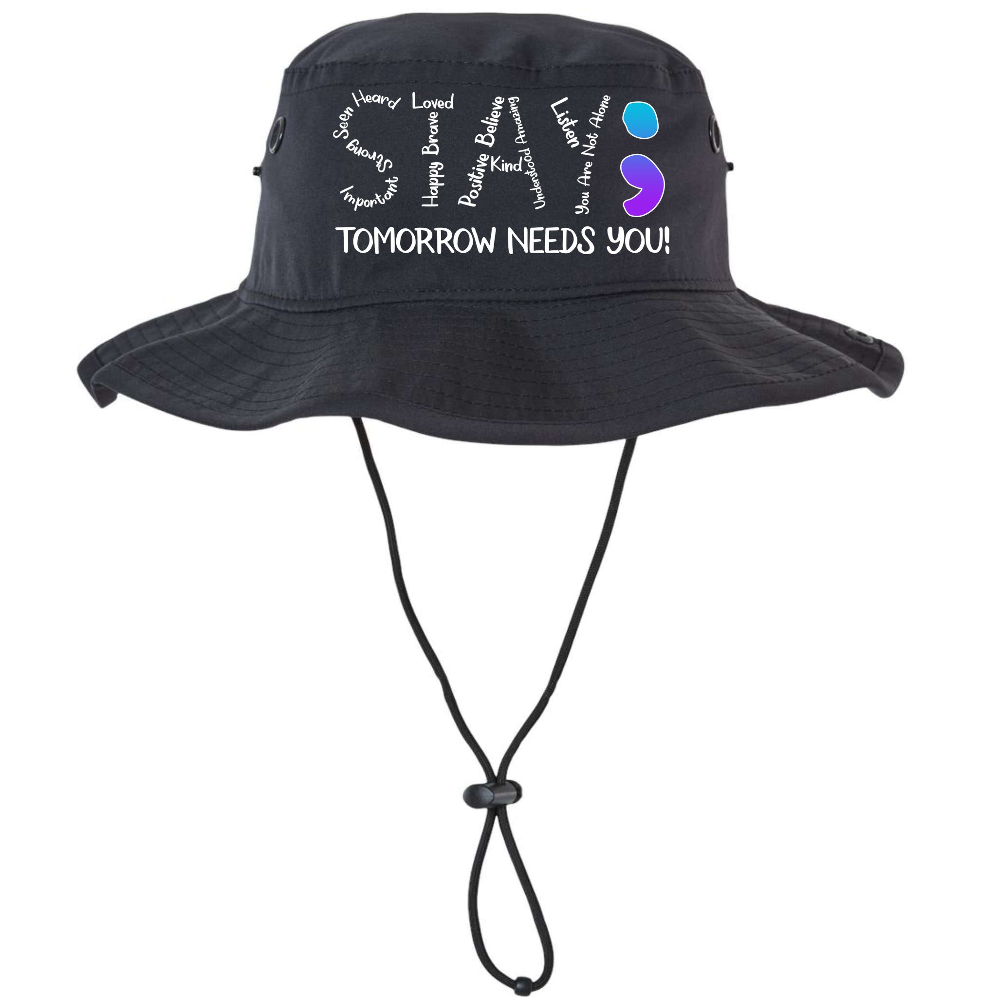 STAY Tomorrow Needs You Semicolon Suicide Prevention Awareness Bucket Hat