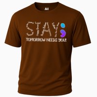 STAY Tomorrow Needs You Semicolon Suicide Prevention Awareness Cooling Performance Crew T-Shirt