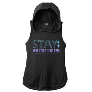 Stay Tomorrow Needs You Suicide Prevention Awareness Support Ladies PosiCharge Tri-Blend Wicking Draft Hoodie Tank