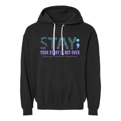 Stay Tomorrow Needs You Suicide Prevention Awareness Support Garment-Dyed Fleece Hoodie