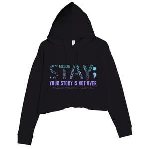 Stay Tomorrow Needs You Suicide Prevention Awareness Support Crop Fleece Hoodie