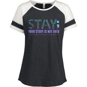 Stay Tomorrow Needs You Suicide Prevention Awareness Support Enza Ladies Jersey Colorblock Tee