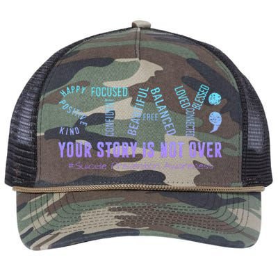 Stay Tomorrow Needs You Suicide Prevention Awareness Support Retro Rope Trucker Hat Cap