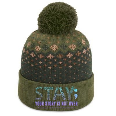 Stay Tomorrow Needs You Suicide Prevention Awareness Support The Baniff Cuffed Pom Beanie