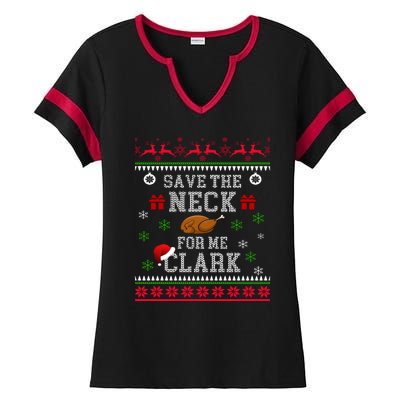 Save The Neck For Me Clark Ladies Halftime Notch Neck Tee