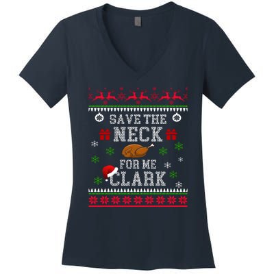 Save The Neck For Me Clark Women's V-Neck T-Shirt