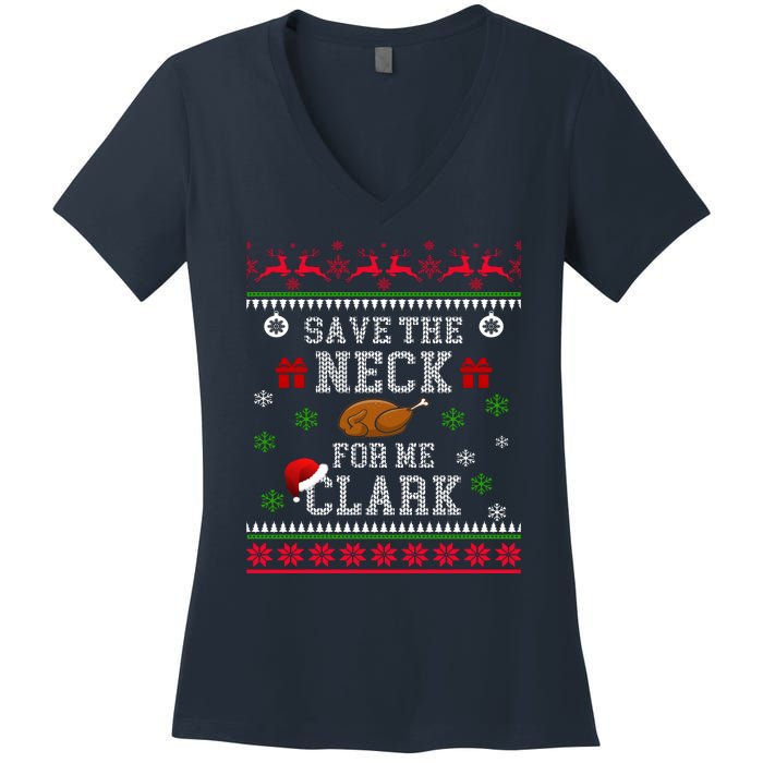 Save The Neck For Me Clark Women's V-Neck T-Shirt