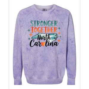 Stronger Together North Carolina Strong Supporter Colorblast Crewneck Sweatshirt