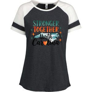 Stronger Together North Carolina Strong Supporter Enza Ladies Jersey Colorblock Tee