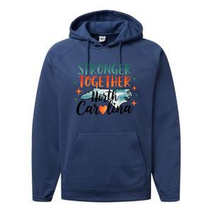 Stronger Together North Carolina Strong Supporter Performance Fleece Hoodie