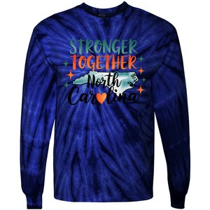 Stronger Together North Carolina Strong Supporter Tie-Dye Long Sleeve Shirt