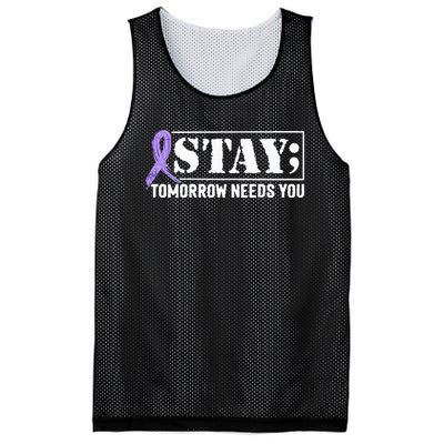 Stay Tomorrow Needs You Semicolon Suicide Prevention Mesh Reversible Basketball Jersey Tank