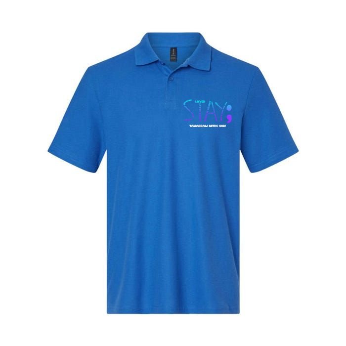 Stay Tomorrow Needs You Suicide Prevention Gift Softstyle Adult Sport Polo