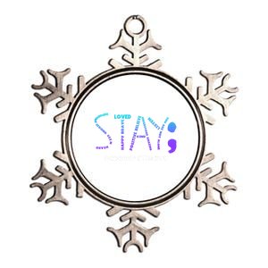 Stay Tomorrow Needs You Suicide Prevention Gift Metallic Star Ornament