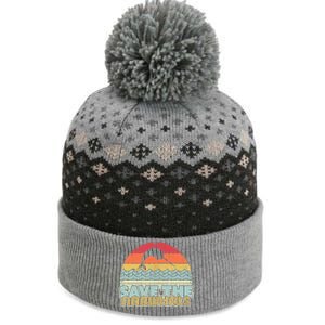 Save The Narwhals Gift Retro Style Narwhal Meaningful Gift The Baniff Cuffed Pom Beanie