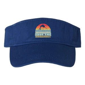 Save The Narwhals Gift Retro Style Narwhal Meaningful Gift Valucap Bio-Washed Visor