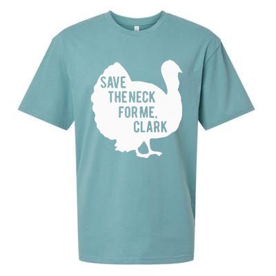 Save the Neck for Me Turkey Funny Thanksgiving Fall Autumn  Sueded Cloud Jersey T-Shirt