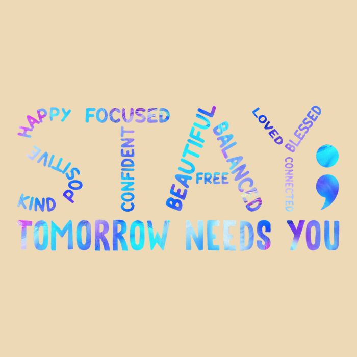 Stay Tomorrow Needs You Suicide Prevention Awareness Week Drawstring Bag