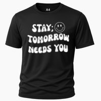 Stay Tomorrow Needs You Retro Mental Health Cooling Performance Crew T-Shirt