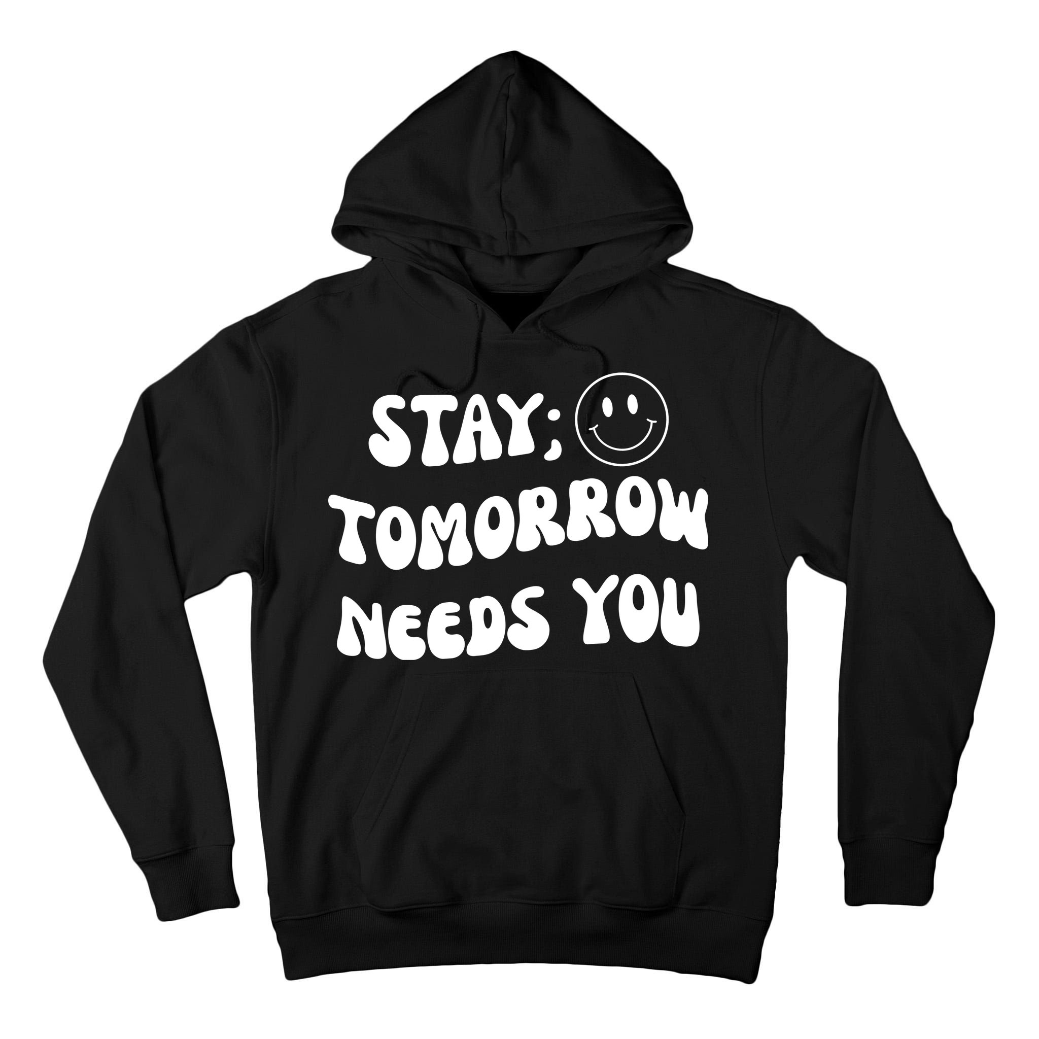 Stay Tomorrow Needs You Retro Mental Health Tall Hoodie