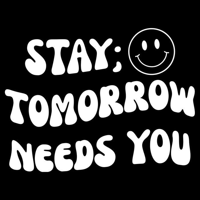 Stay Tomorrow Needs You Retro Mental Health Wool Snapback Cap